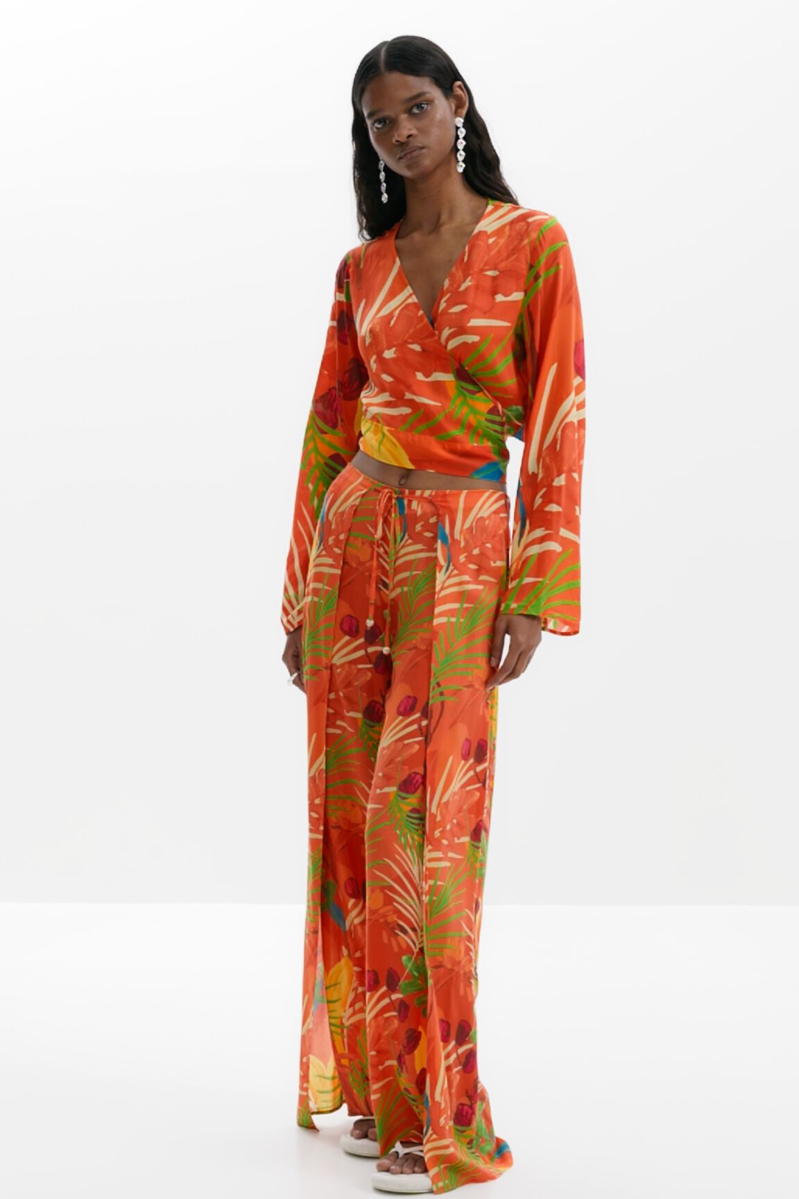 Tropical wrap top Women's I Desigual.com