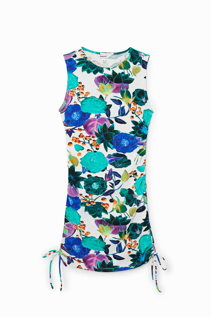 Vestit floral canalé | Desigual