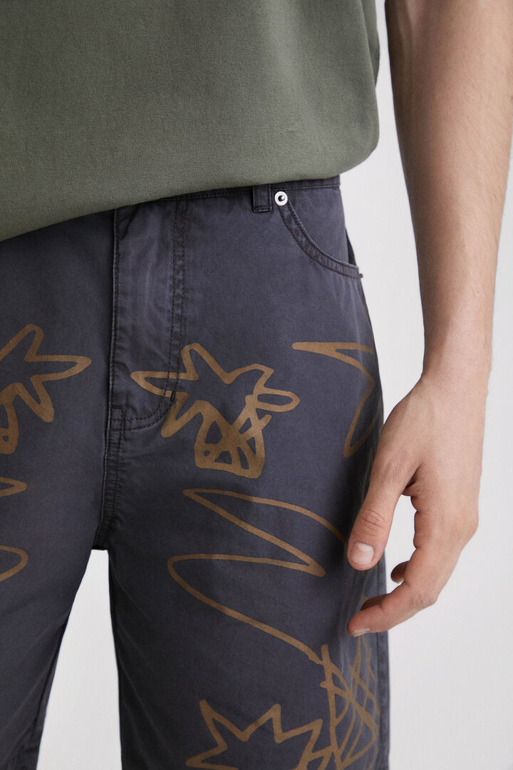 Bermuda kratke hlače z motivom palm | Desigual