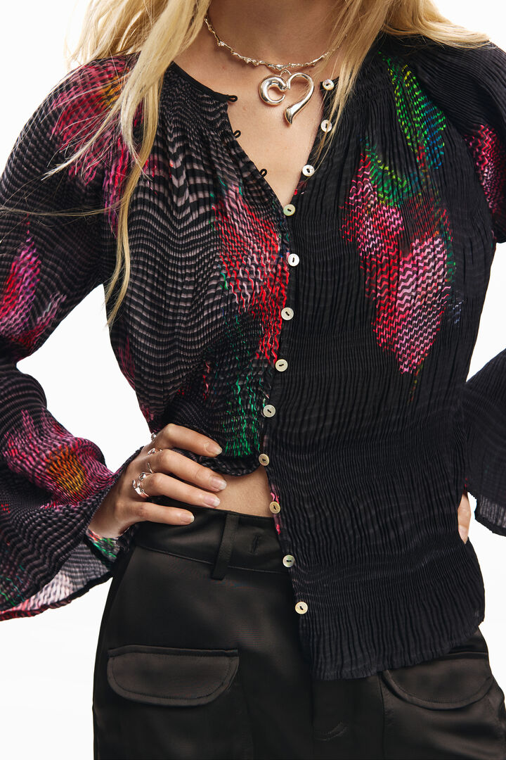 Blusa flor pixelada | Desigual