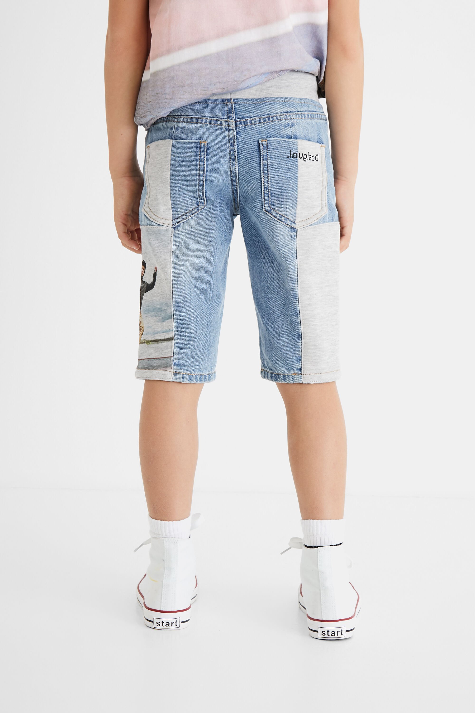 Pantalon corto desigual outlet