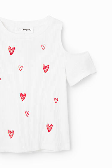 Camiseta cut-out corazones | Desigual