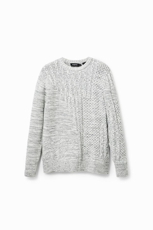 Braid cable knit sweater