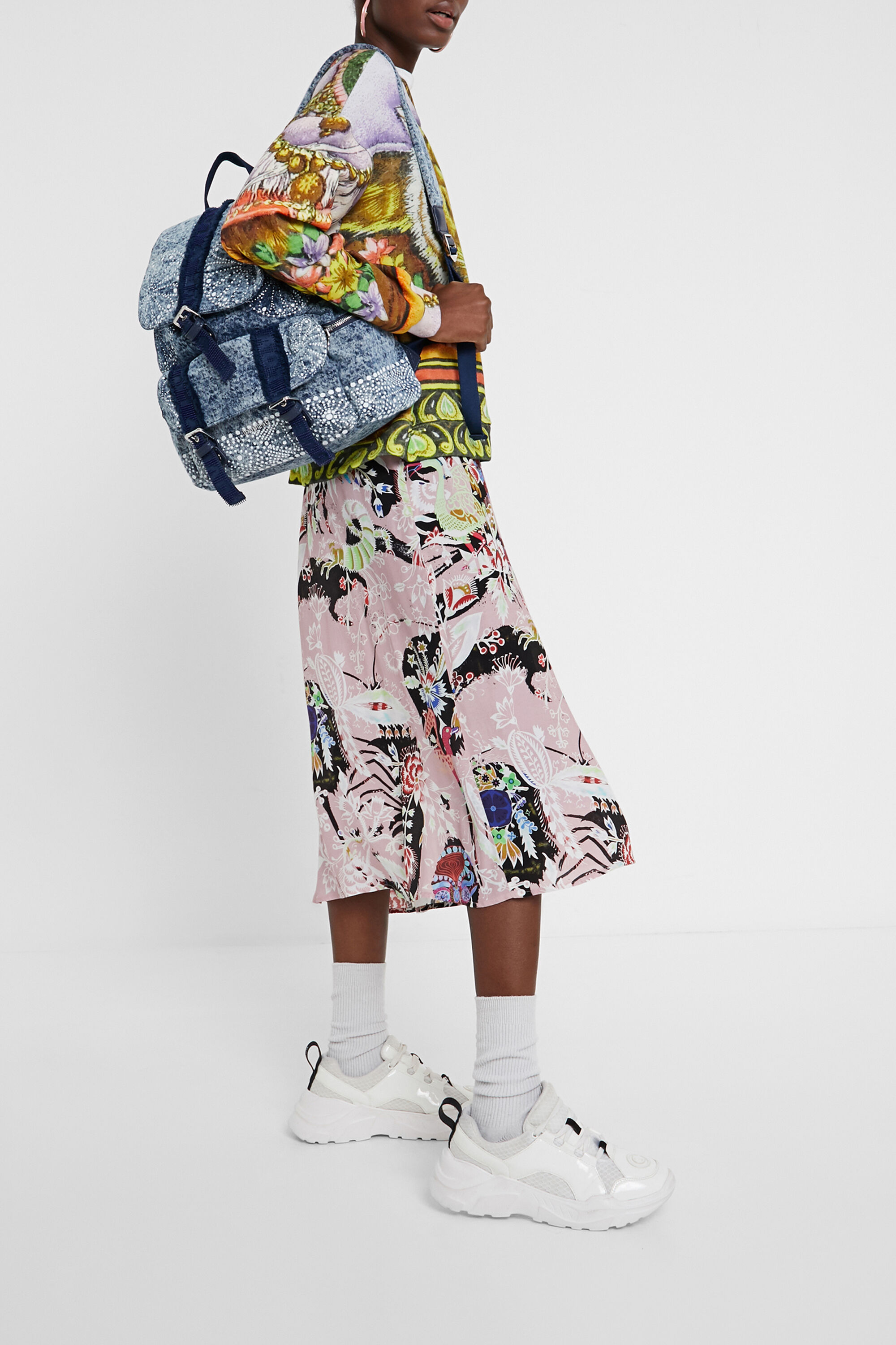 Mochila vaquera desigual clearance