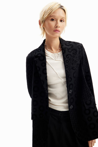 Blazer floccato geometrico | Desigual