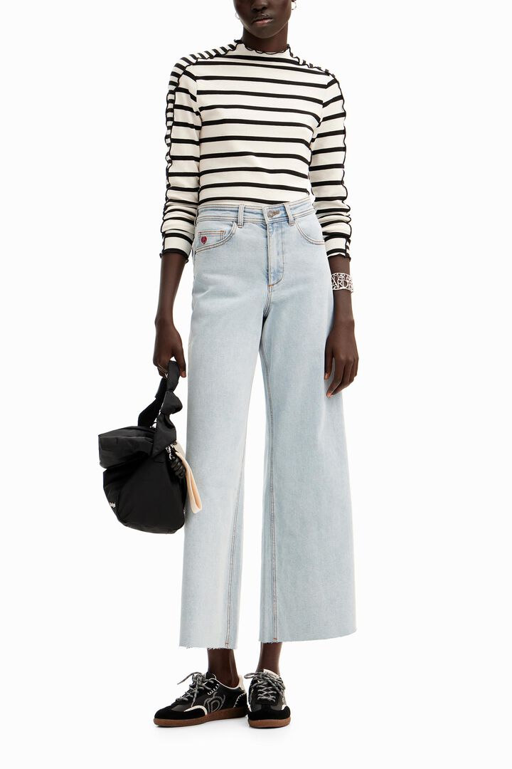 Cropped culotte jeans | Desigual