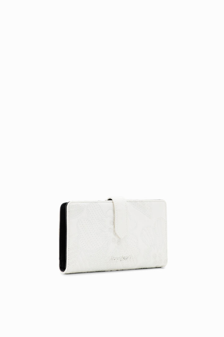 Midsize wallet with embroidered flowers | Desigual