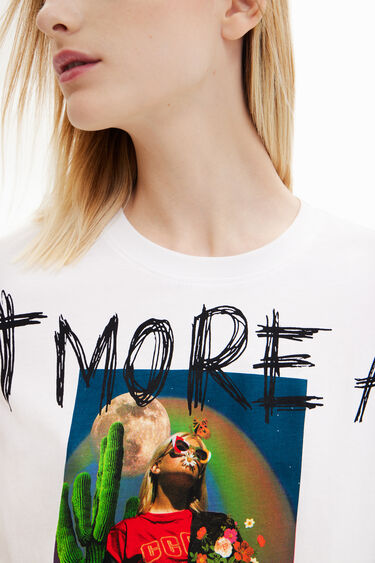 Camiseta arty "Eat More Art" | Desigual