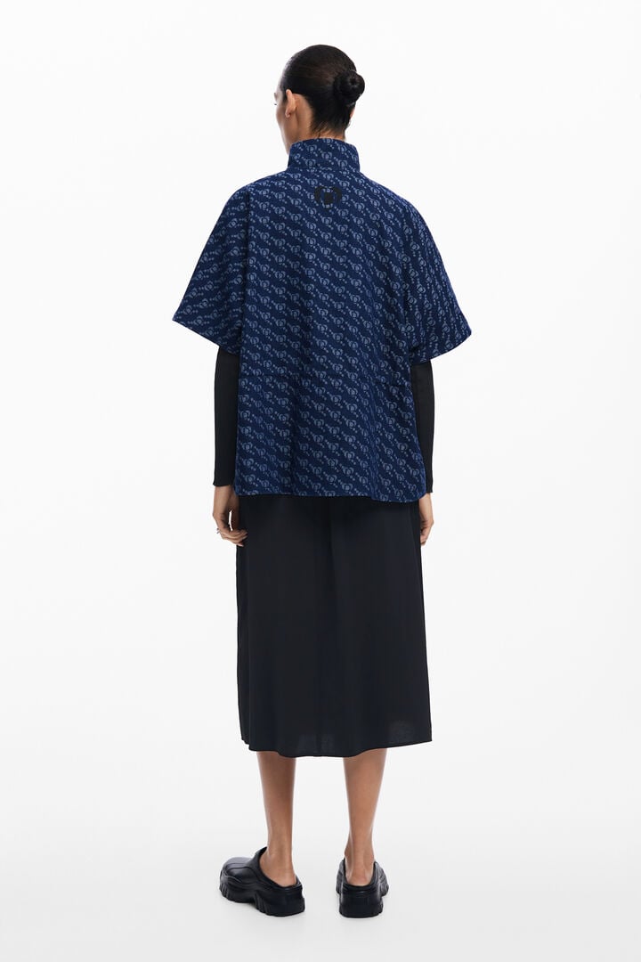 Geometric pattern poncho | Desigual