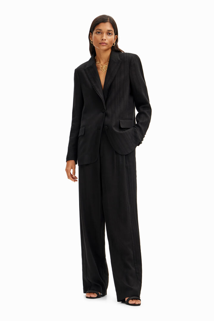 Blazer recta textura | Desigual