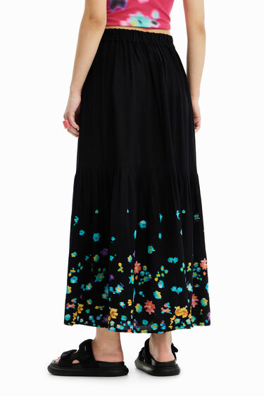 Falda maxi flores | Desigual