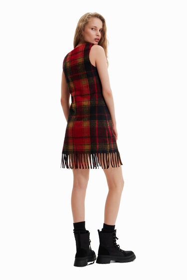 Robe courte ajustée tartan | Desigual