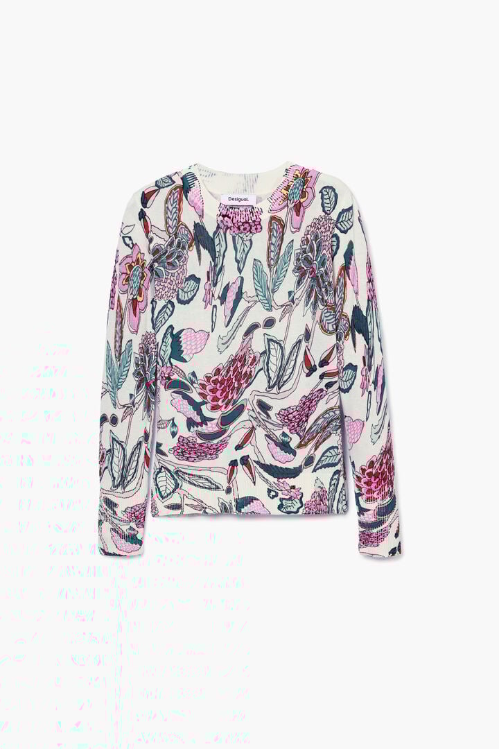 Maglione a maglia con disegni botanici | Desigual