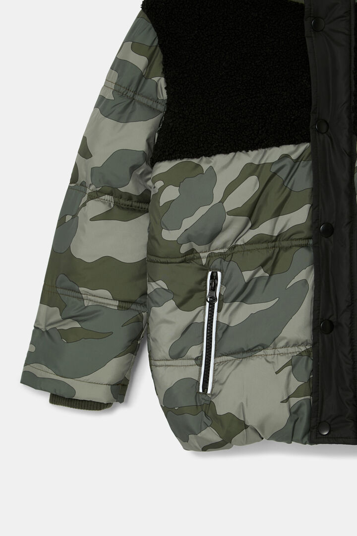 Padded jacket hood camouflage | Desigual