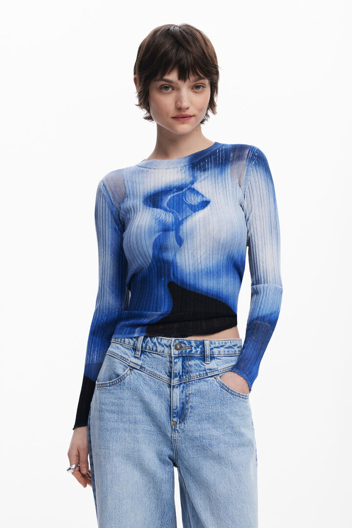 Long sleeve kiss T-shirt | Desigual