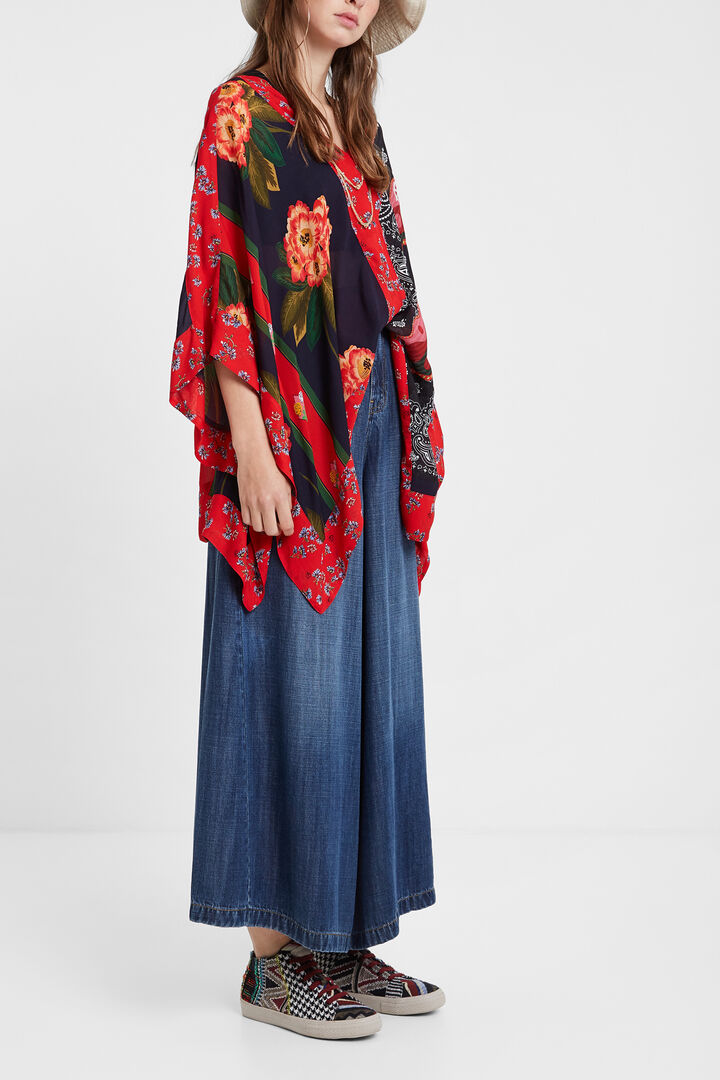 Patchwork poncho blouse | Desigual