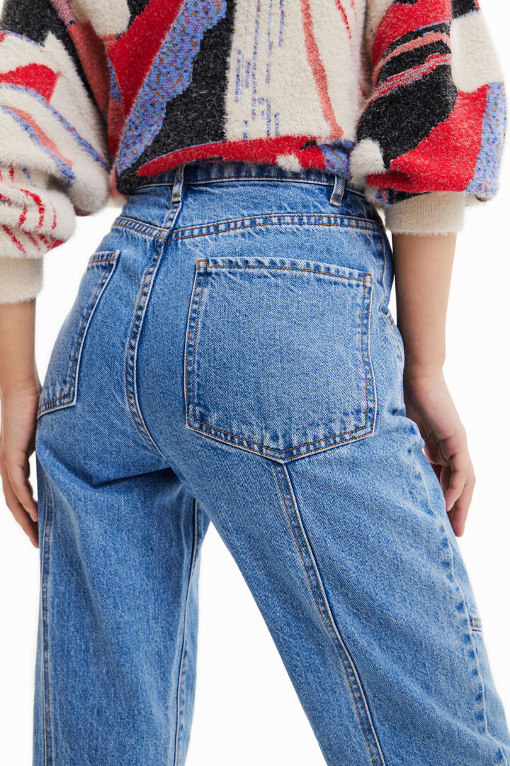 Vaqueros Mom costuras | Desigual