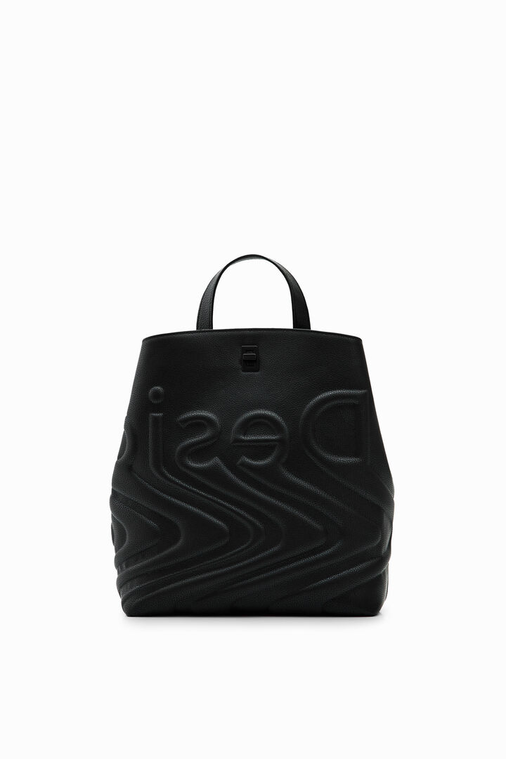 Mochila pequeña logo relieve | Desigual