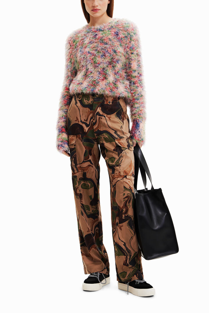 Pantalón cargo camuflaje psicodélico | Desigual