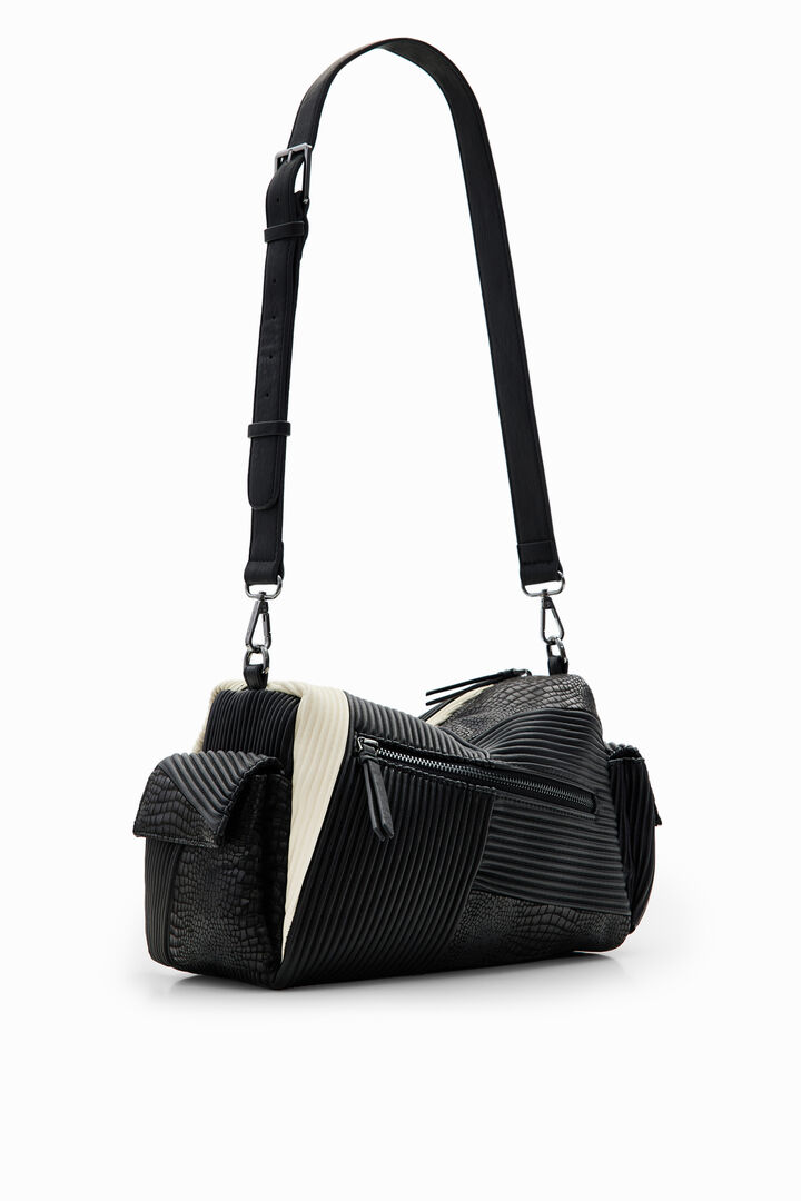Midsize textured patchwork bag | Desigual
