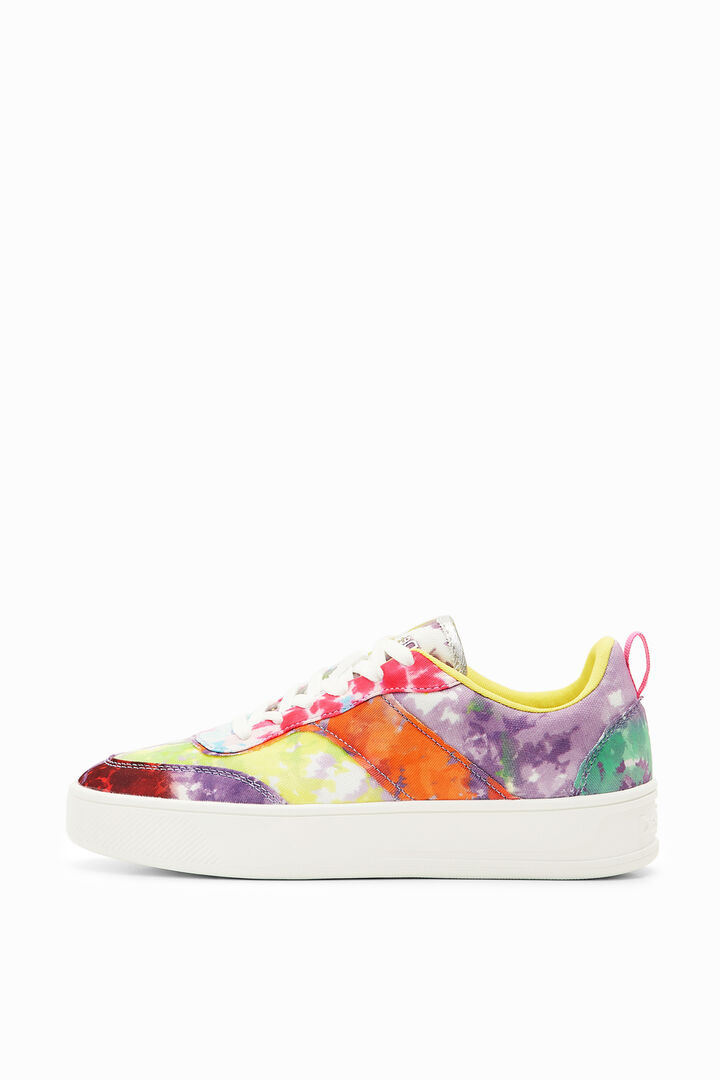 Watercolour patchwork platform sneakers | Desigual