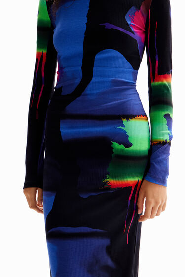 M. Christian Lacroix neon midi dress | Desigual