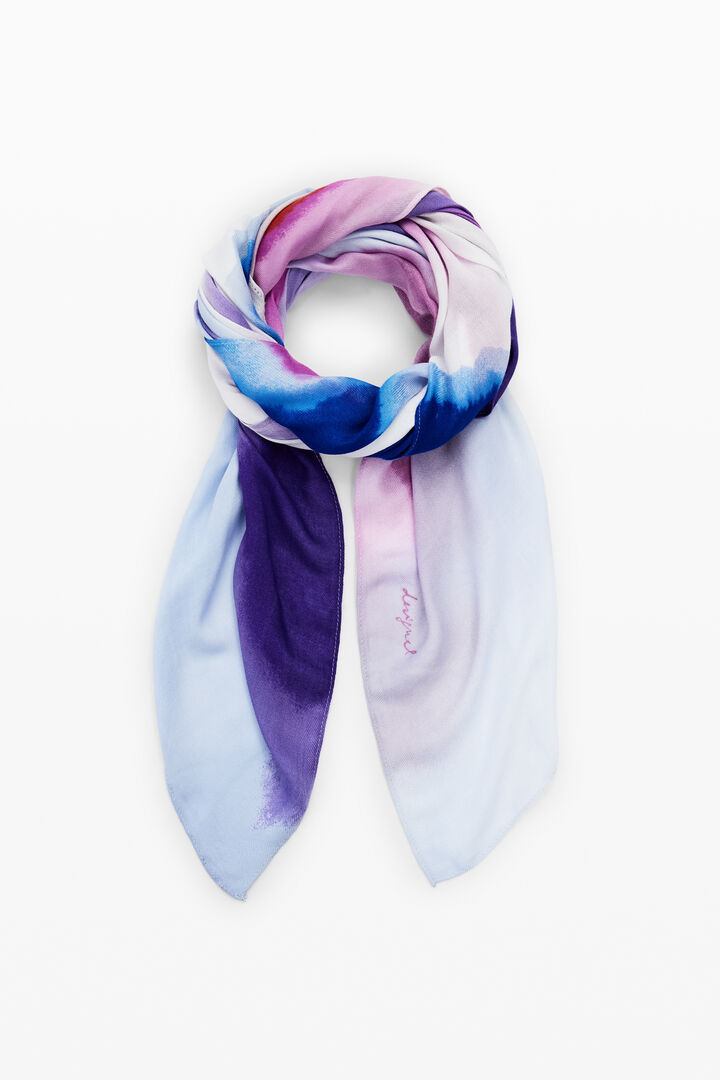 Watercolor rectangular scarf | Desigual