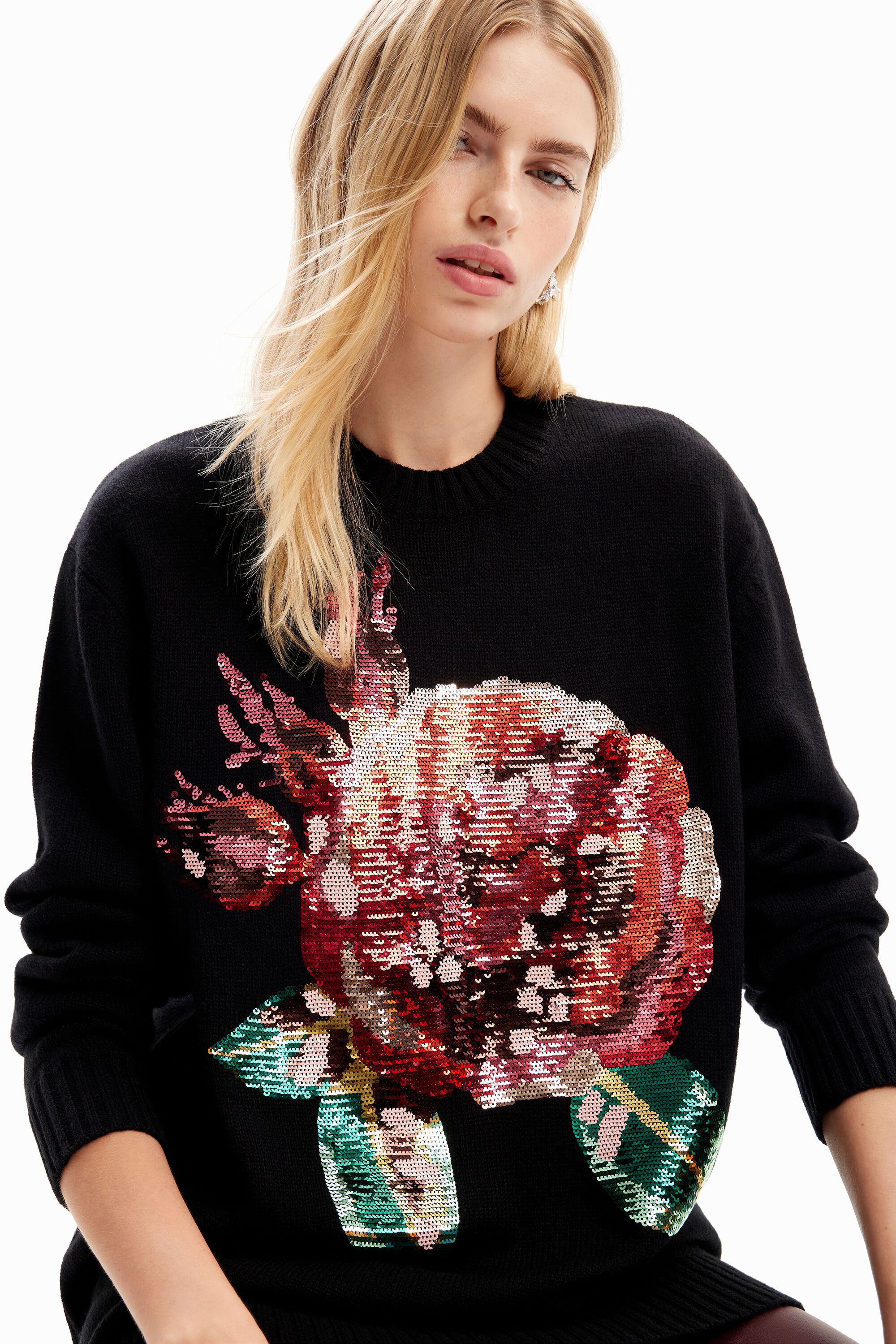 Sequin pullover deals