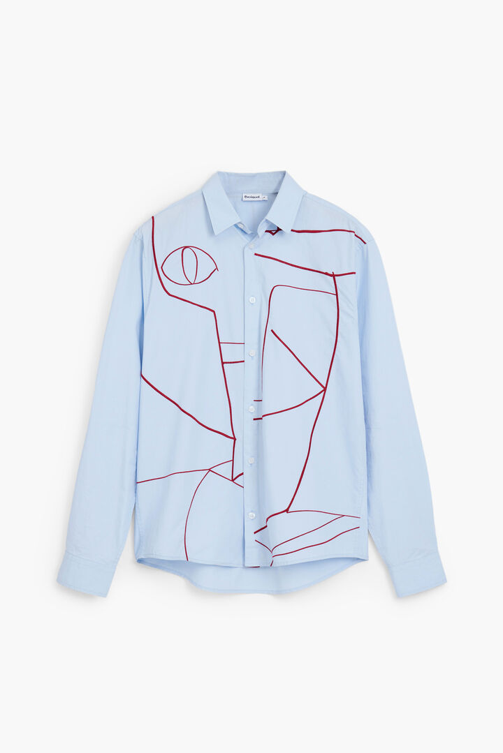 Shirt with abstract embroidery | Desigual