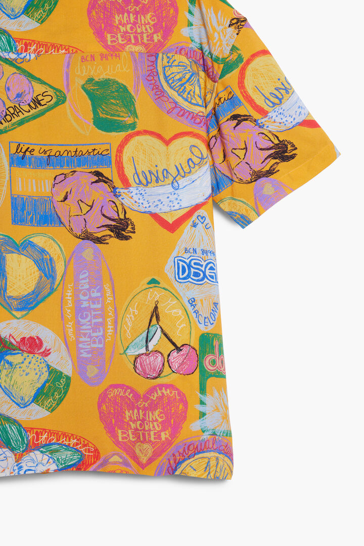 Short-sleeve shirt with stamps | Desigual
