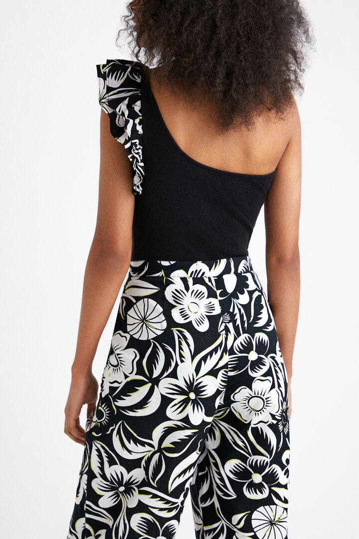 Asymmetric ruffle body | Desigual