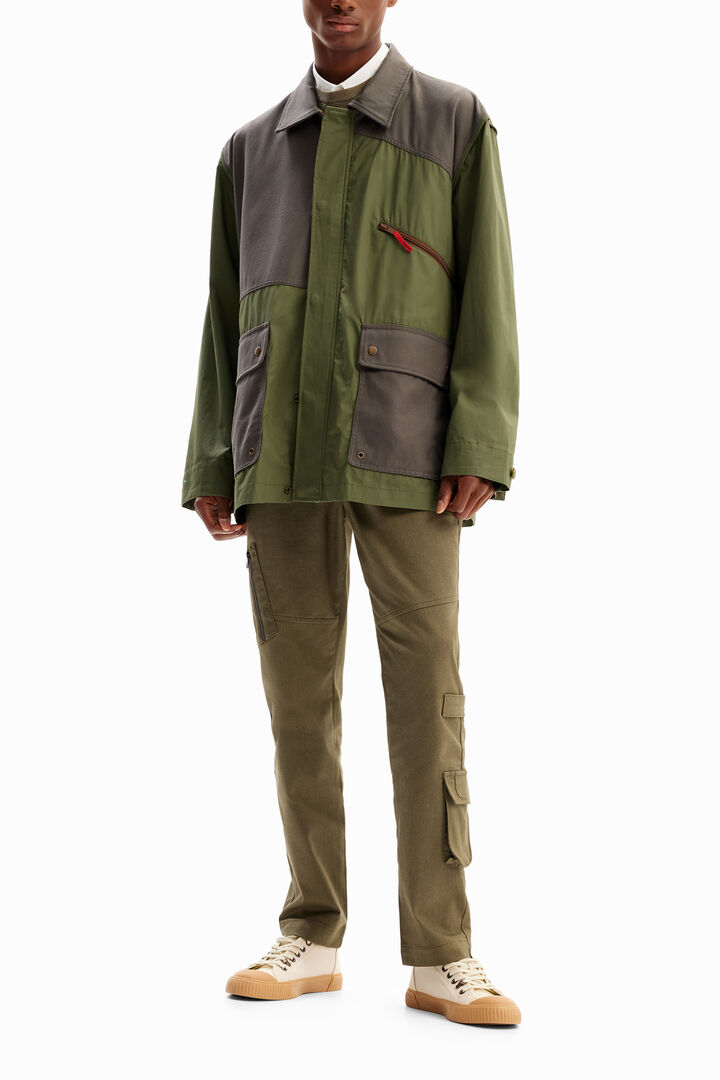 Parka combinada bolsillos | Desigual
