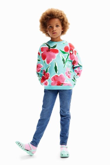 Oversize-Sweater Blumen | Desigual