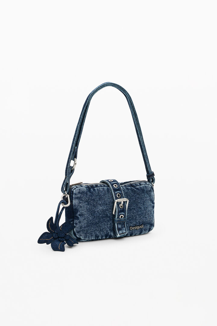 Denim bag with appliqués | Desigual