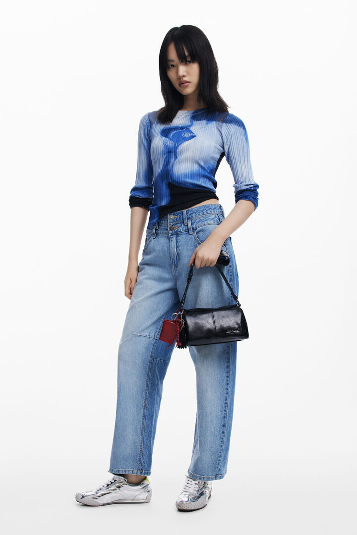 Small shiny crossbody bag | Desigual