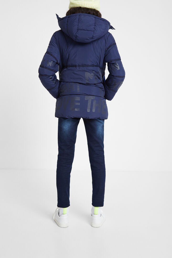 Long down jacket Mandarin collar | Desigual