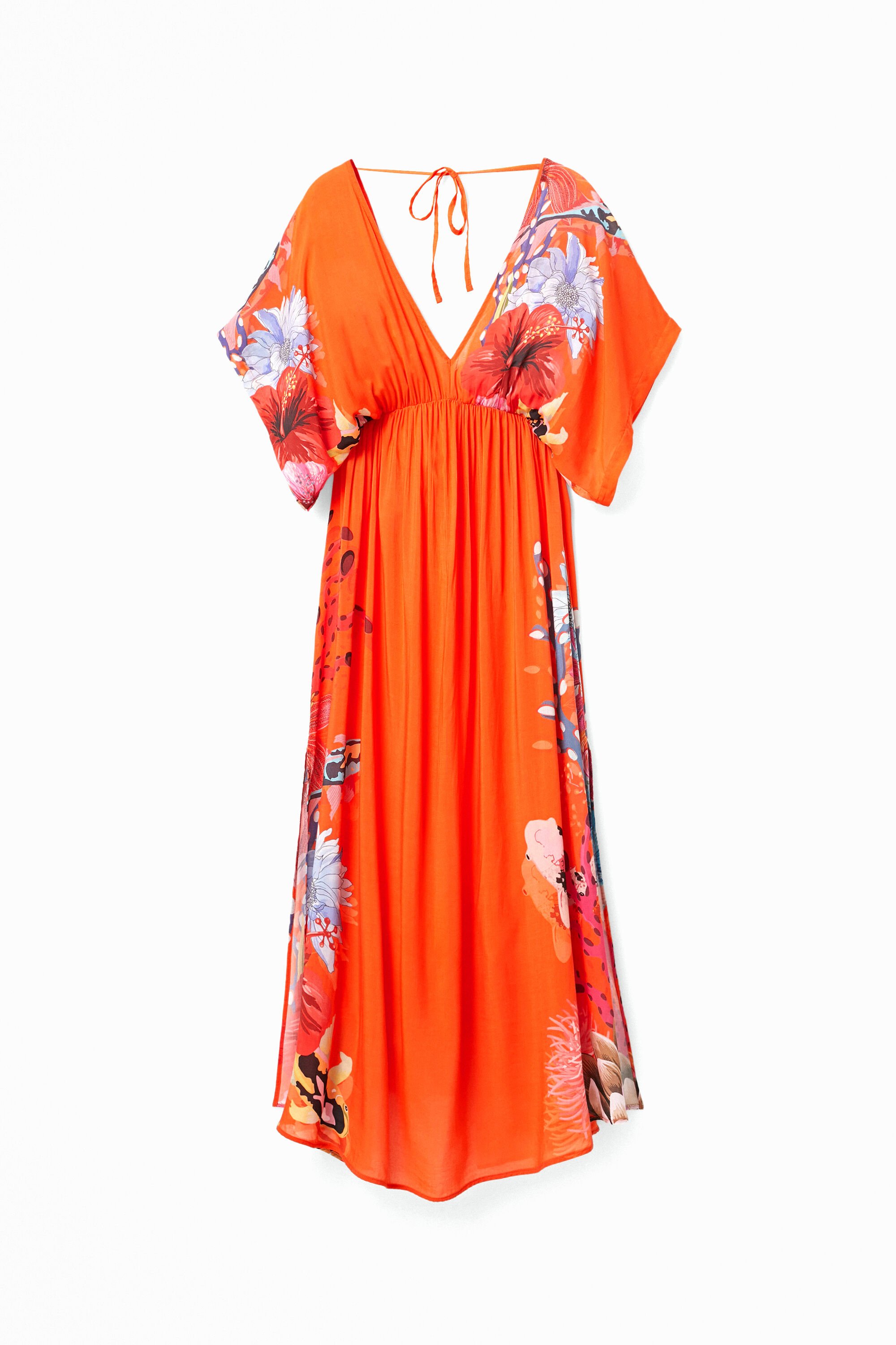 coral maxi dress