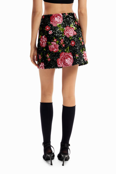 Minifaldilla roses lluentons M. Christian Lacroix | Desigual