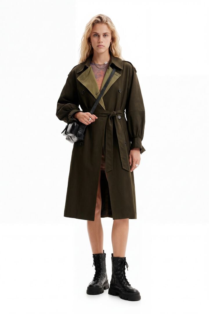 OVERSIZE BELTED TRENCH COAT