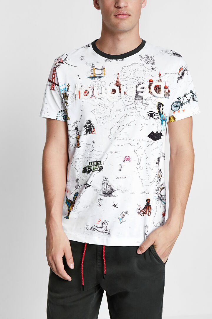 Camiseta mapa 100% algodón | Desigual
