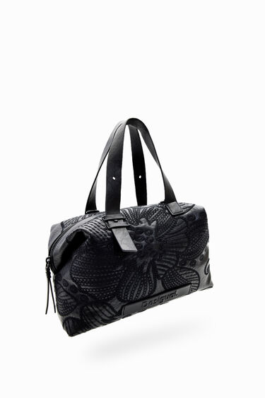 Bolso mediano bordado flores | Desigual