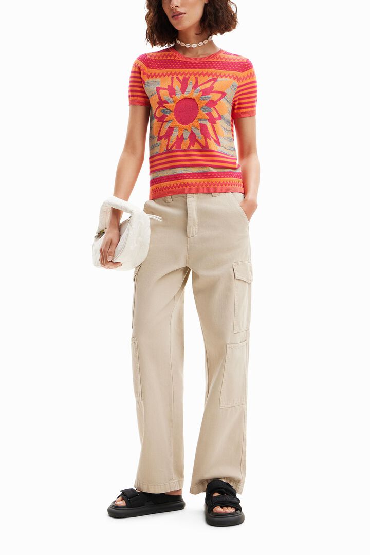 Camiseta punto flor | Desigual