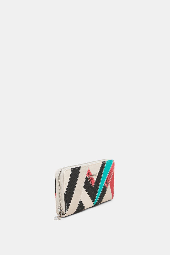 Long coin purse reptile leather effect | Desigual