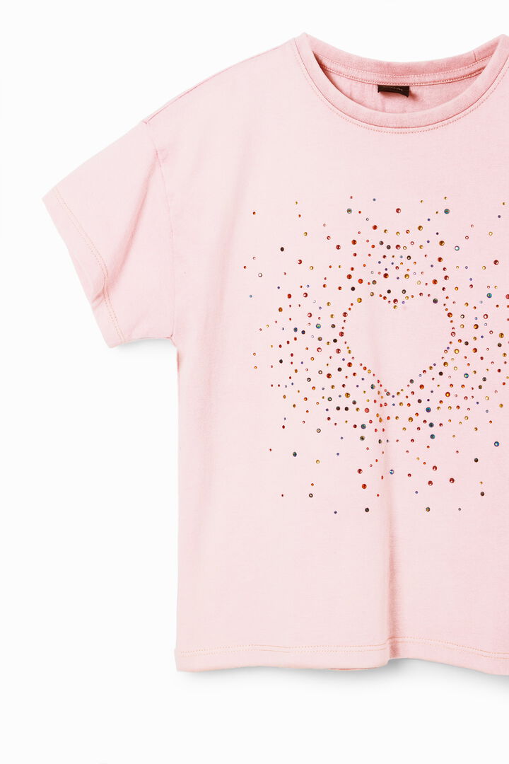 Rhinestone heart T-shirt | Desigual