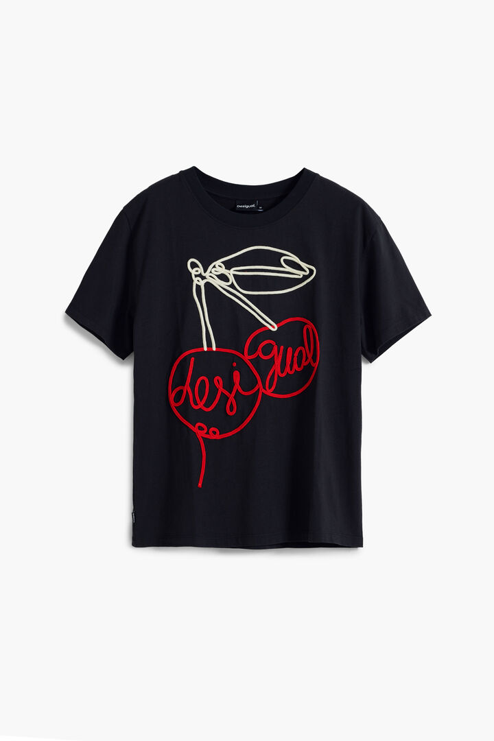 Cherry embossed T-shirt | Desigual