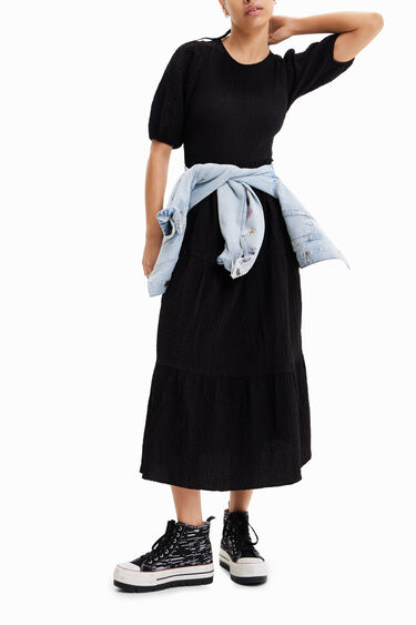 Vestit midi escot esquena | Desigual