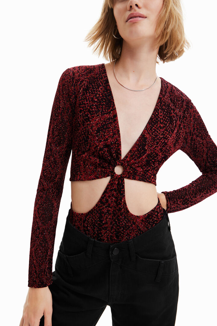 Błyszczące body cut-out | Desigual