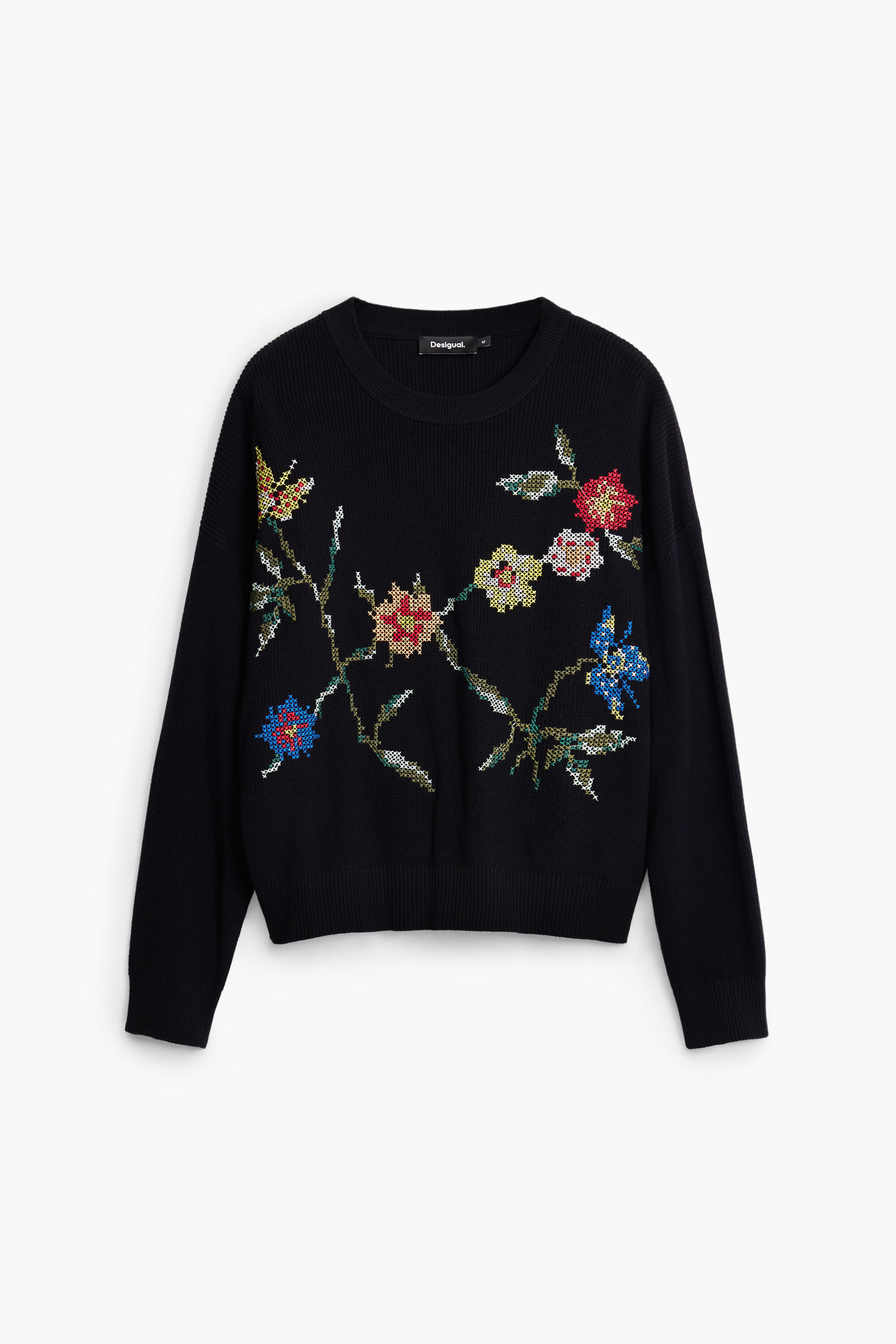 Embroidered flower sweatshirt 2025