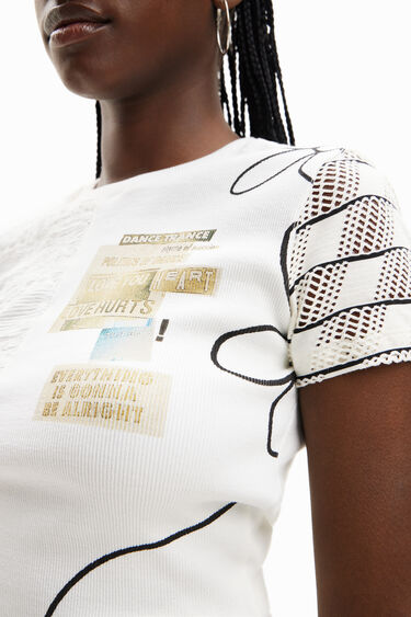 Camiseta punto texturas | Desigual