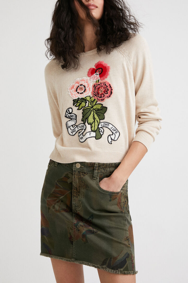 Minifalda de camuflaje floral | Desigual